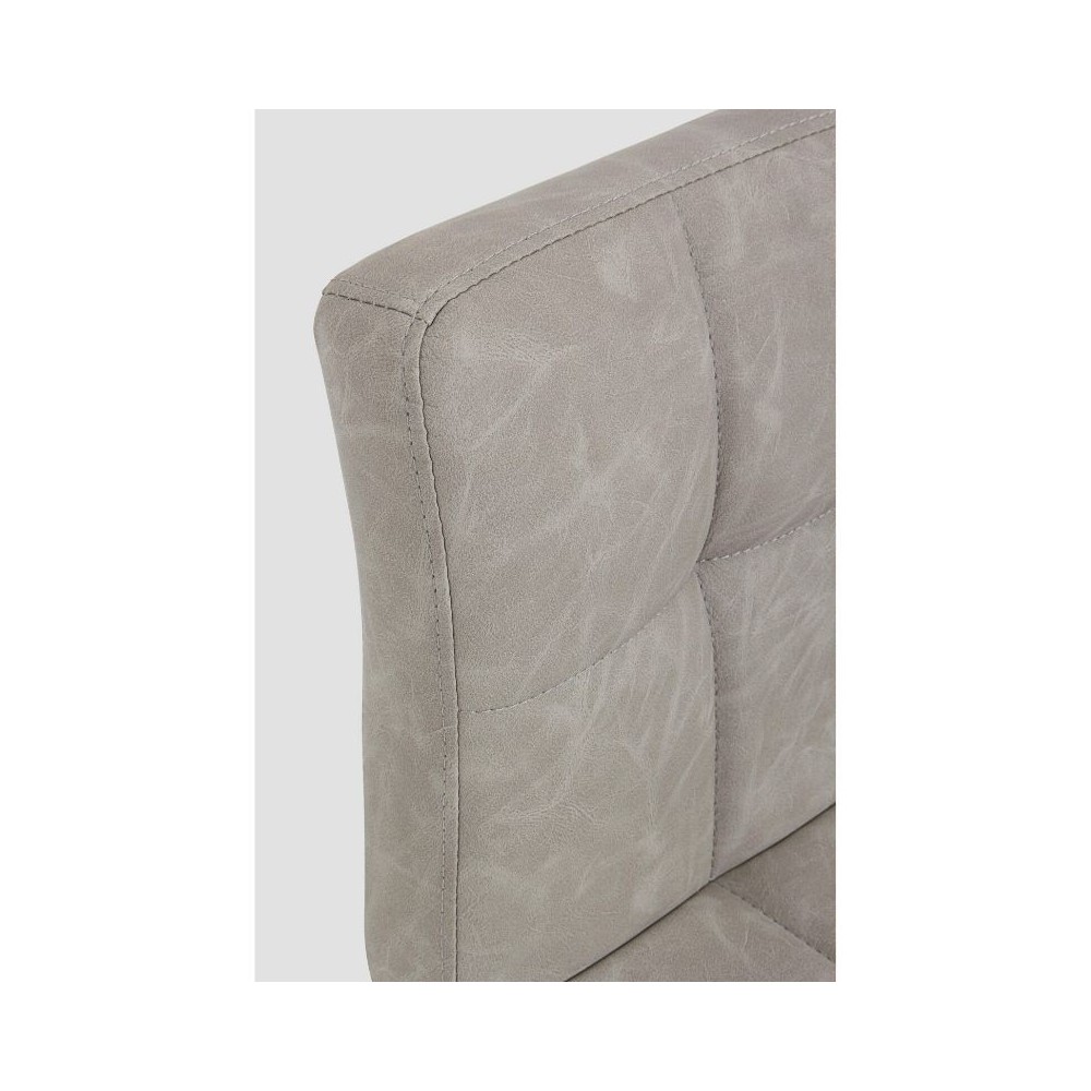 Greyson bar stool in imitation leather, vintage light gray color 2 pcs