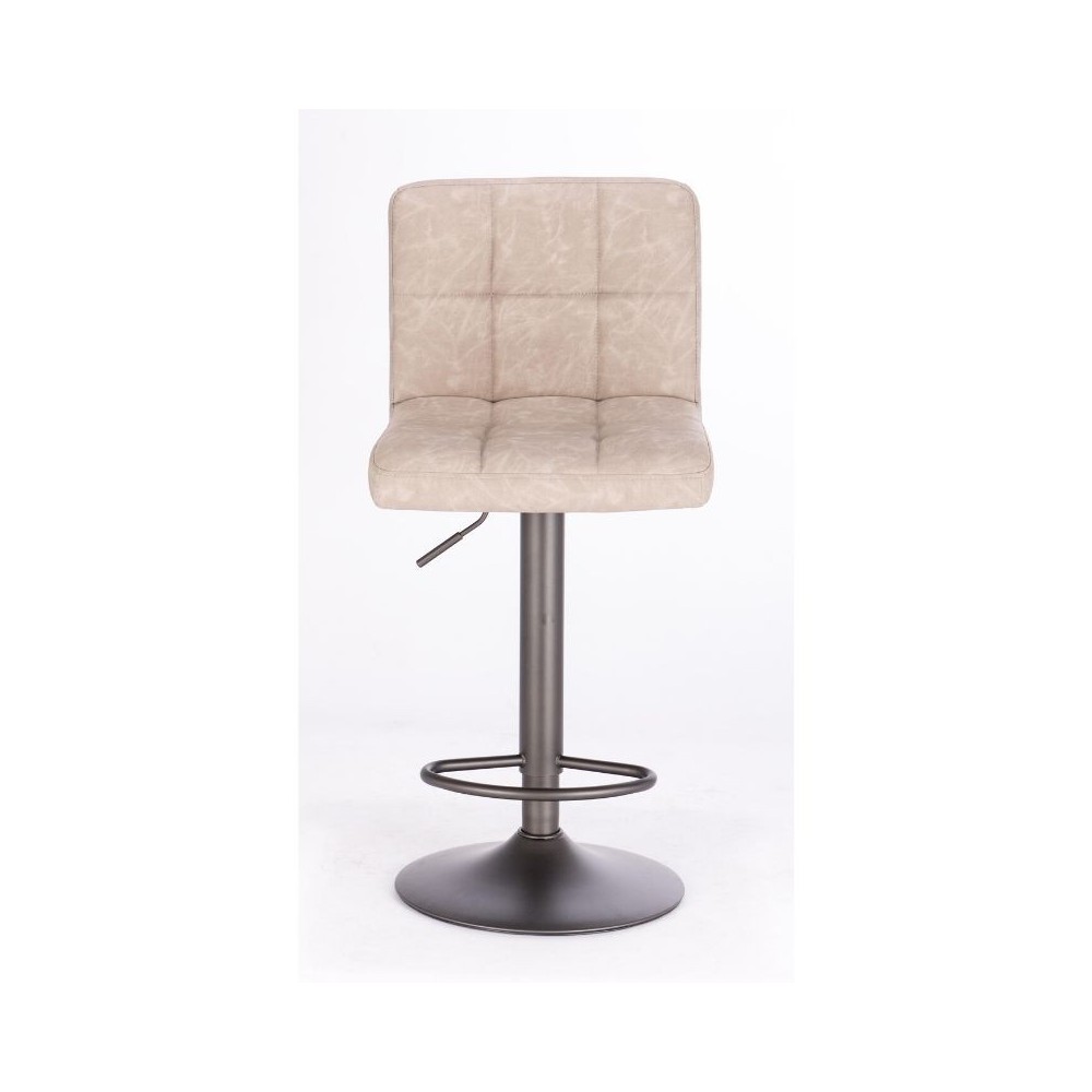 Greyson bar stool in imitation leather, vintage light gray color 2 pcs
