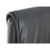 Poltrona ufficio Queensland con braccioli, in similpelle colore grigio scuro