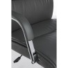 Queensland office armchair with armrests, in dark gray imitation leather
