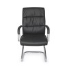 Sydney office armchair with armrests, in dark gray imitation leather, x 2 pcs