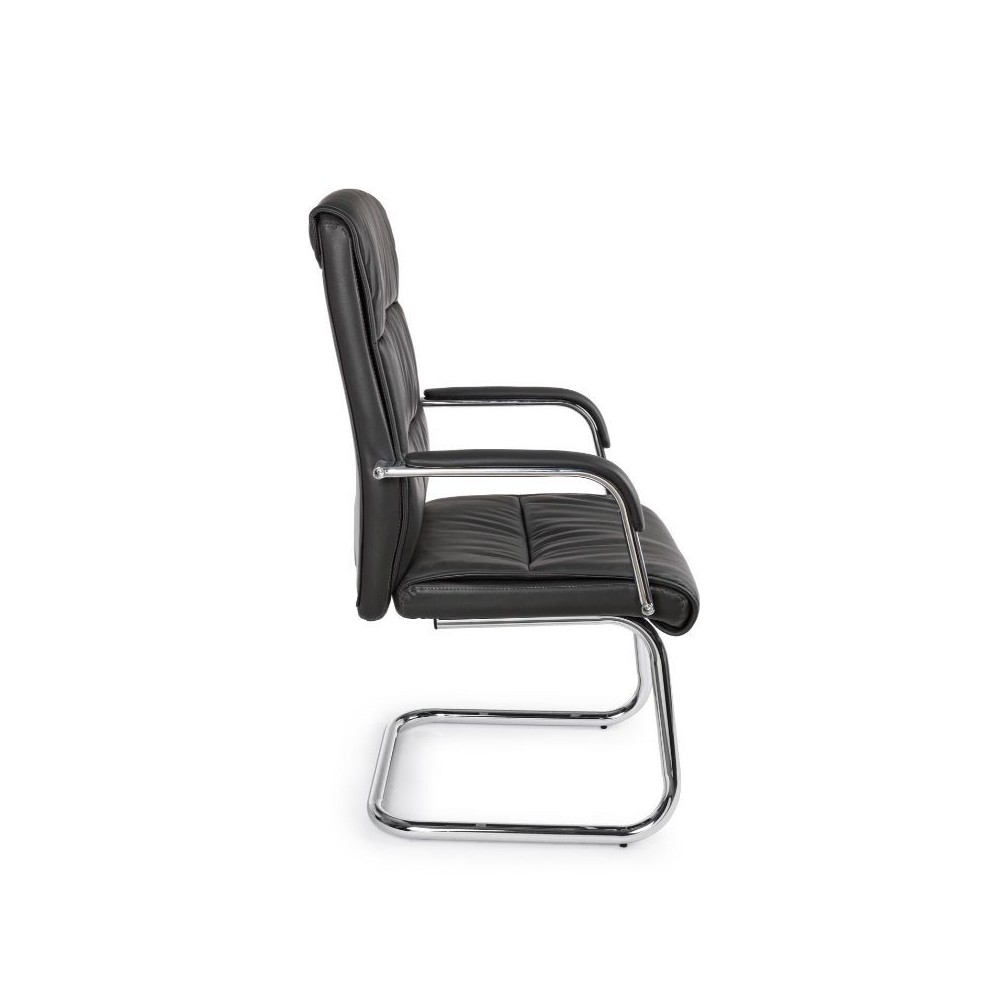Sydney office armchair with armrests, in dark gray
