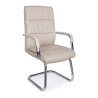 Sydney office armchair with armrests, in dove gray imitation leather, x 2 pcs