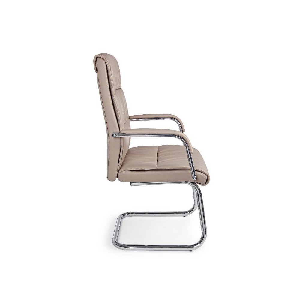 Sydney office armchair with armrests, in dove gray