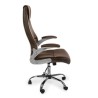 Camberra office armchair in imitation leather, brown color