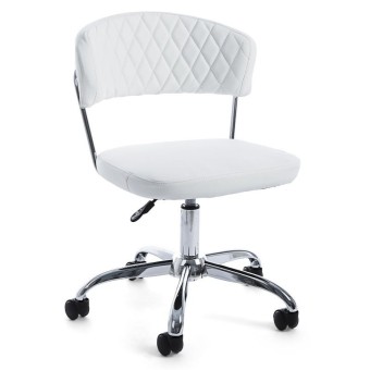 Nausica Pu office armchair in imitation leather, white color