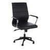 Brent office armchair with leatherette armrests, black color, x 2 pcs