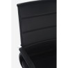 Poltrona ufficio Brent con braccioli in similpelle, colore nero, x 2 pz