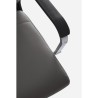 Poltrona ufficio Brent con braccioli in similpelle, colore grigio fango, x 2 pz