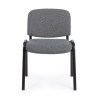 Chaise de conférence en tissu polyester, coloris gris, x 10 pcs