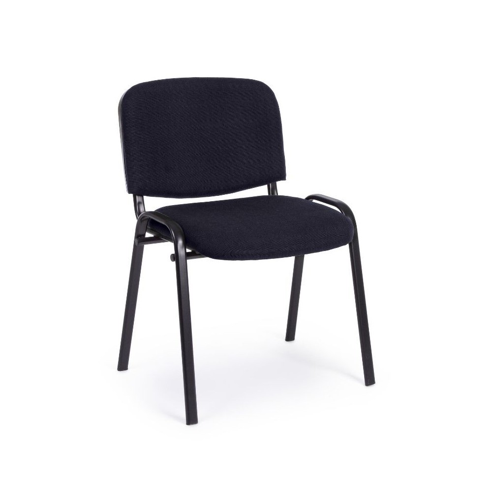 Conference chair in polyester fabric, black color, x 10 pcs