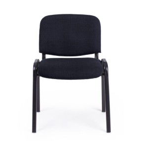 Conference chair in polyester fabric, black color, x 10 pcs