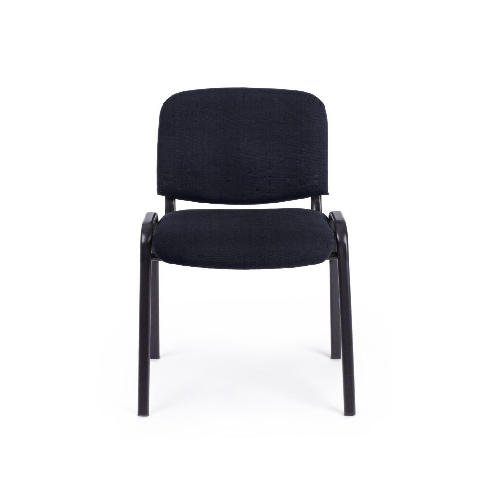 Conference chair in polyester fabric, black color,