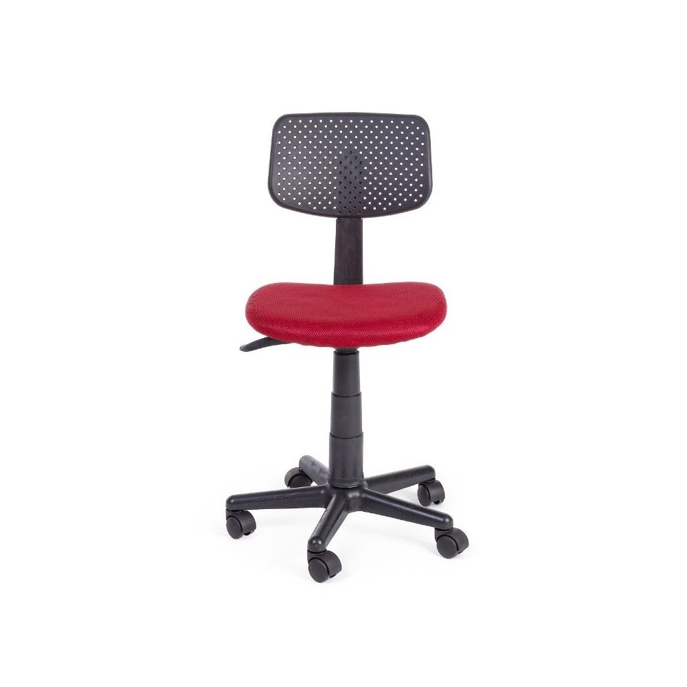 Artemis office chair in polyester mesh fabric, red