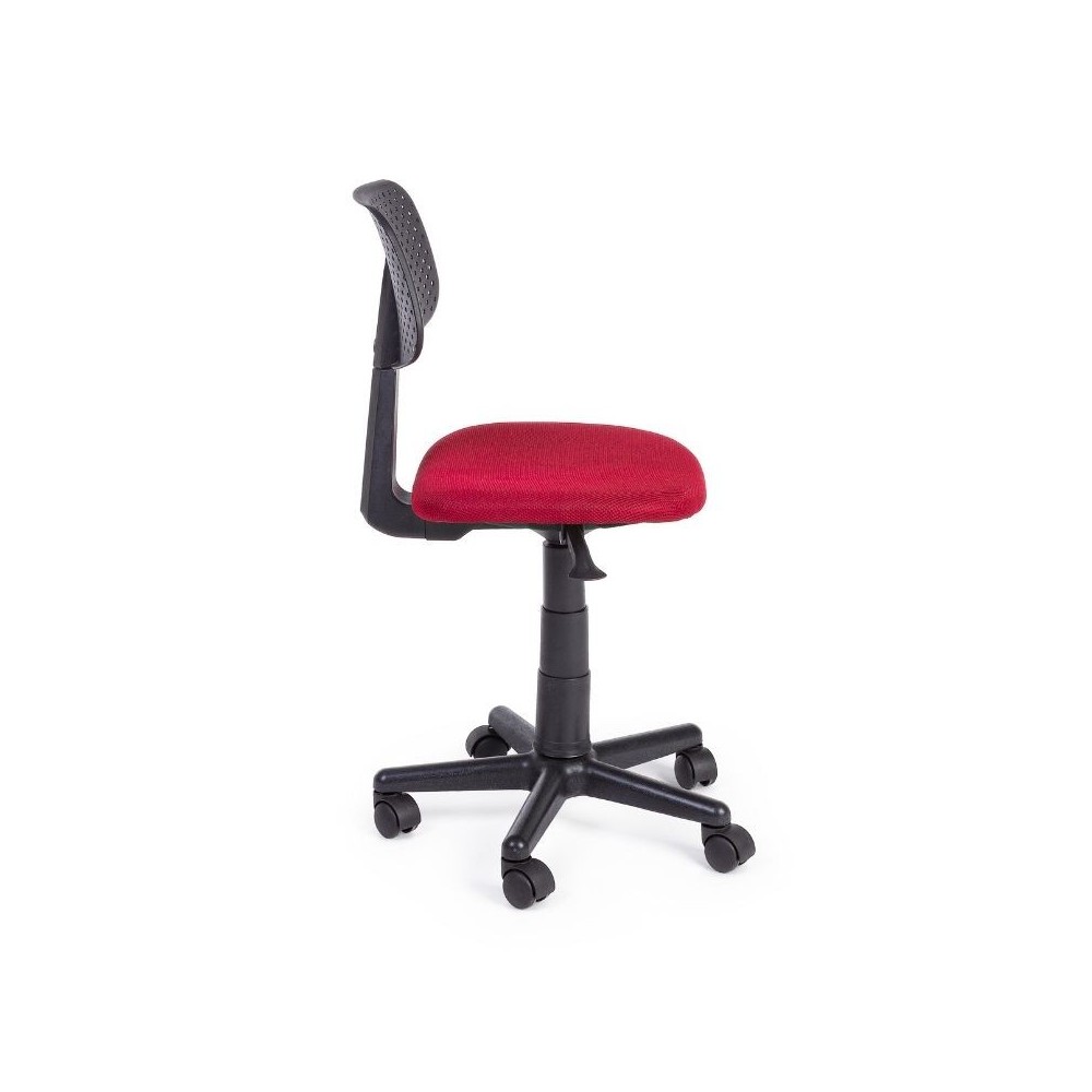 Artemis office chair in polyester mesh fabric, red