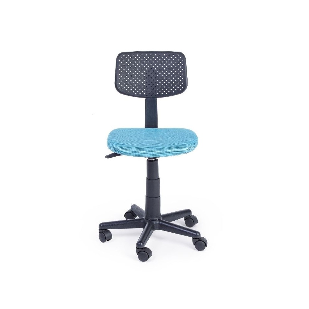 Chaise de bureau Artemis en tissu maille polyester, couleur bleu clair