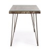 Atlantide desk 130X65, glass and MDF top, with concrete decoration