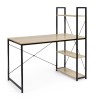 Elettra desk with open compartments, steel structure