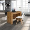 Elba console table with 4 extensions of 45 cm, melamine knotty oak finish