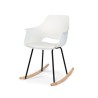 Ontario rocking chair in polypropylene with 951 eco-leather cushion