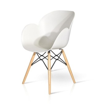 Philips chair in polypropylene with wooden and metal frame, x 4 pcs
