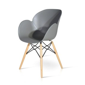 Philips chair in polypropylene with wooden and metal frame, x 4 pcs