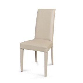 Upholstered Gustavo chair, in eco-leather, structure and legs in beech, chair x 2 pcs.