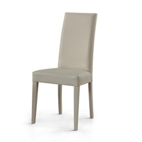 Upholstered Gustavo chair, in eco-leather, structure and legs in beech, chair x 2 pcs.