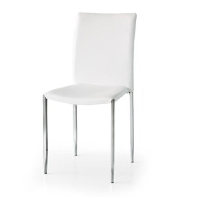 Briana chair in eco-leather, with legs in tubular chromed metal, x 4 pcs