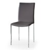Briana chair in eco-leather, with legs in tubular chromed metal, x 4 pcs