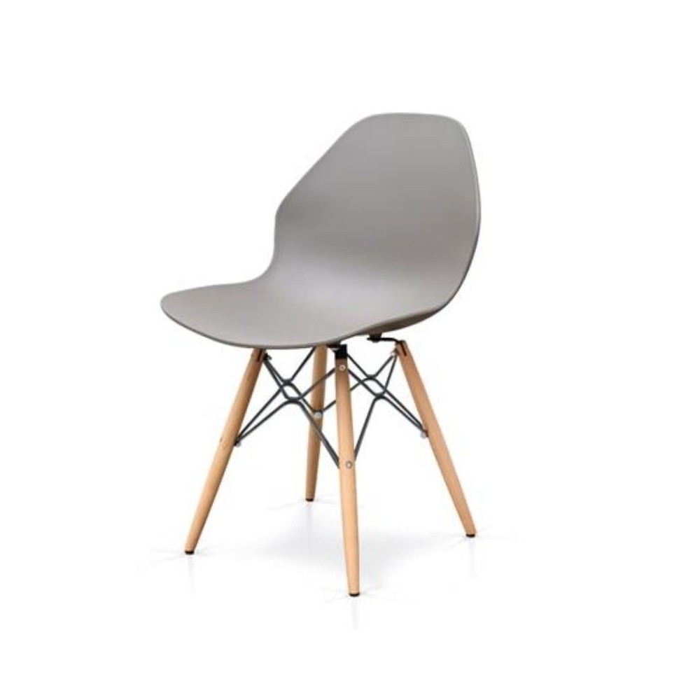 Chloe polypropylene chair, 906 wooden legs