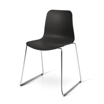 Daisy chair in polypropylene, metal structure, x 4 pcs