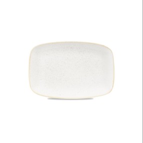 Assiette rectangulaire en ivoire 34,2 x 23 cm Stonecast