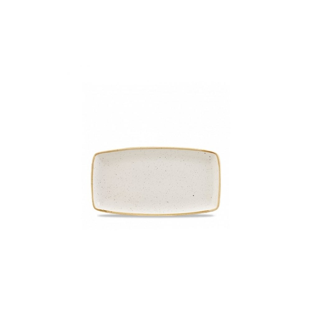 Assiette rectangulaire en ivoire 35 x 18 cm Stonecast 3333900