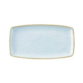 Blue rectangular plate 35 x 18 cm Stonecast
