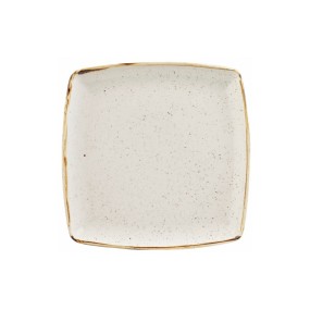 Piatto Avorio quadrato 26,8 cm Stonecast