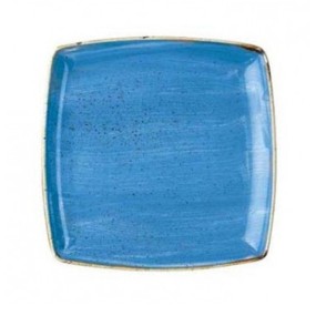 Blue square plate 26.8 cm Stonecast