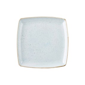 Assiette carrée bleue 26,8 cm Stonecast
