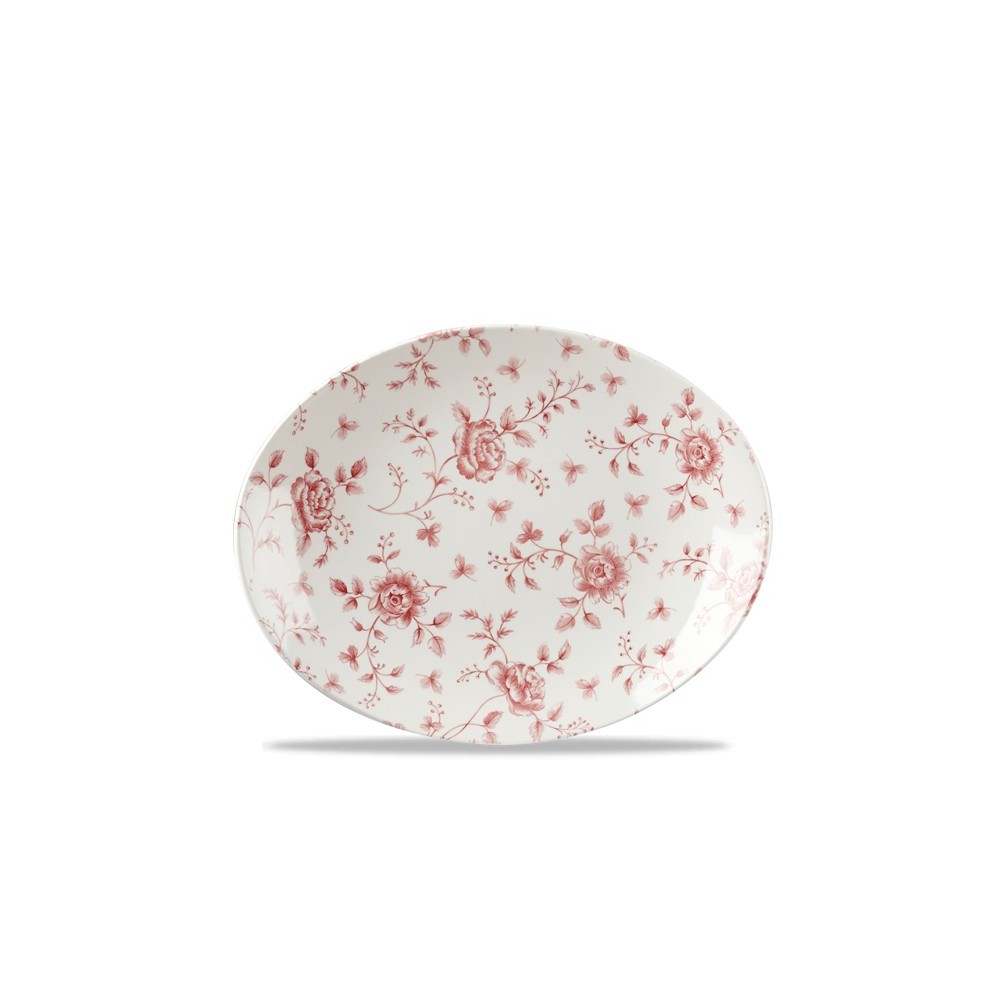 Assiette ovale 31,7 cm Vintage-Cramberry Rose 3025800