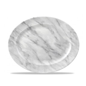 Piatto Ovale Grigio cm 36 texture grey