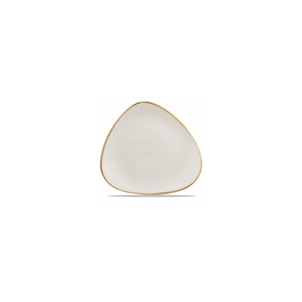 Triangular ivory plate 31 cm Stonecast