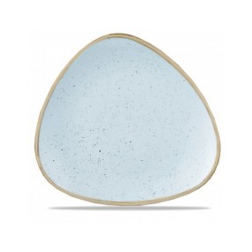 Assiette triangulaire bleue 31 cm Stonecast