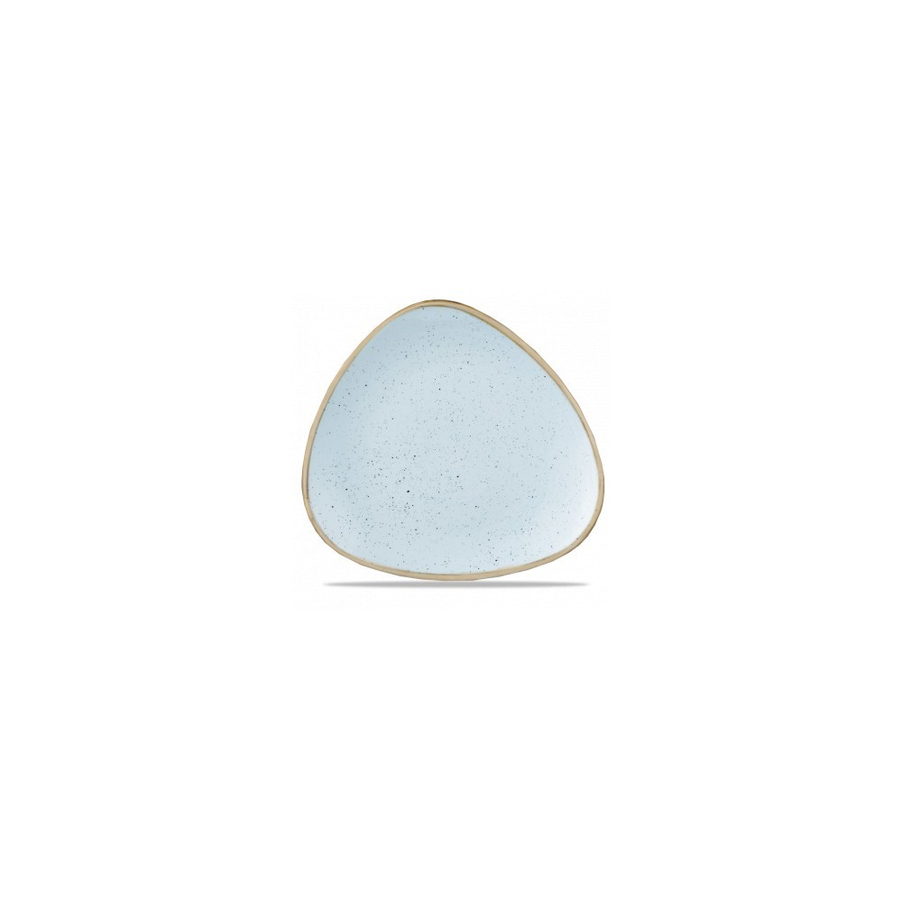 Triangular blue plate 31 cm Stonecast
