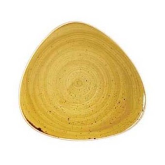 Assiette triangulaire jaune 31 cm Stonecast 64002
