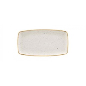 Assiette rectangulaire ivoire 29 x 15 cm Stonecast