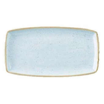 Blue rectangular plate 29 x 15 cm Stonecast