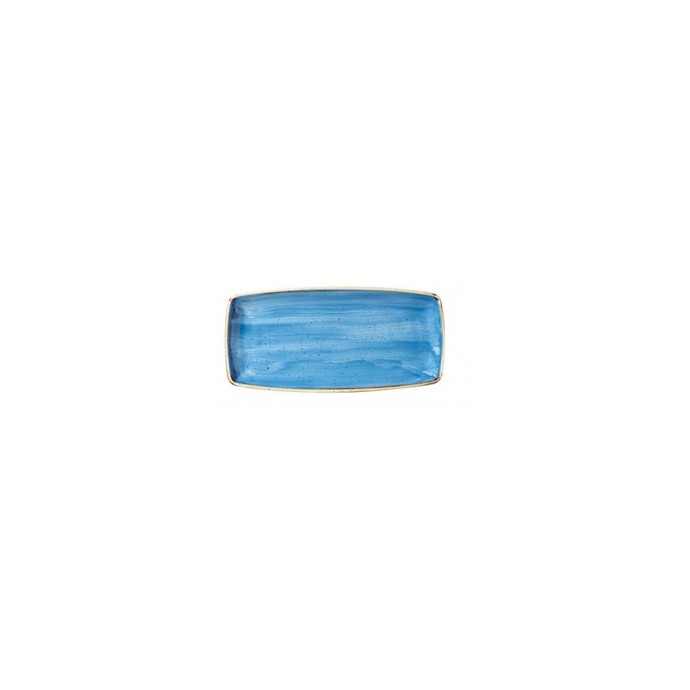 Assiette rectangulaire bleue 29 x 15 cm Stonecast