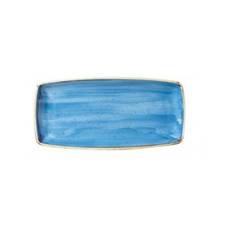 Assiette rectangulaire bleue 29 x 15 cm Stonecast 64601