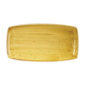 Assiette rectangulaire jaune 29 x 15 cm Stonecast