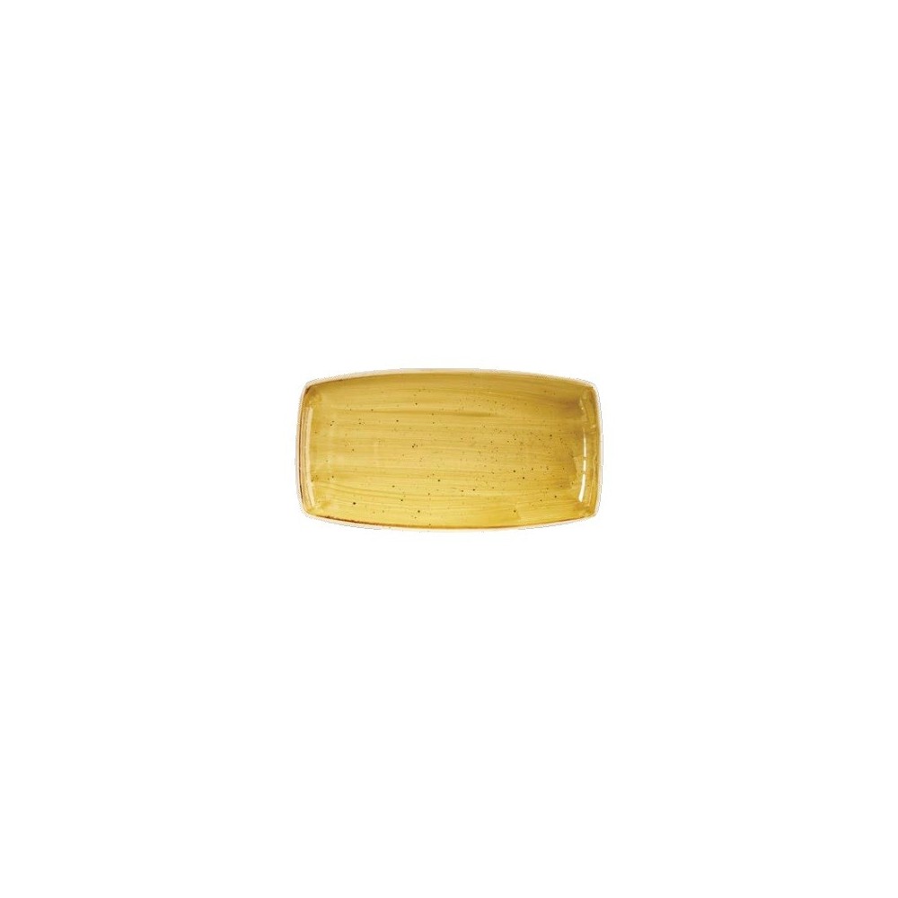 Assiette rectangulaire jaune 29 x 15 cm Stonecast 64615